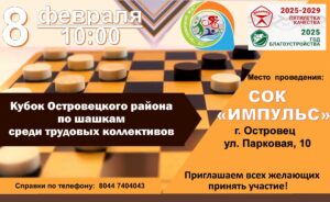 Кубок Островецкого района по шашкам среди трудовых коллективов